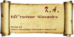 Kürschner Alexandra névjegykártya