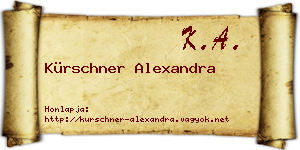 Kürschner Alexandra névjegykártya